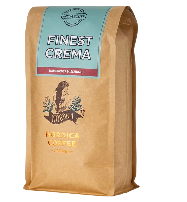 Bild: Nordica Coffee Finest Crema, Ganze Bohnen 1kg Kaffee 1kg