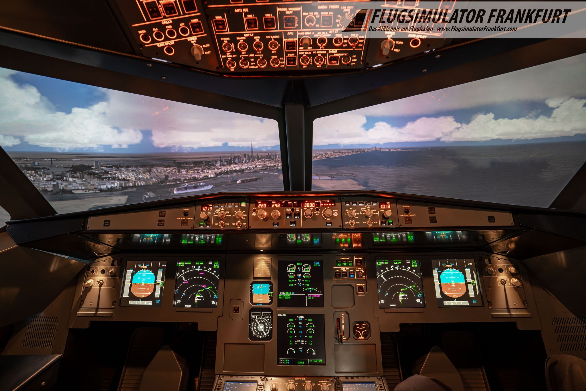 Flugsimulator A320 Single-Ticket 60 Minuten Flugzeit in Frankfurt Flughafen