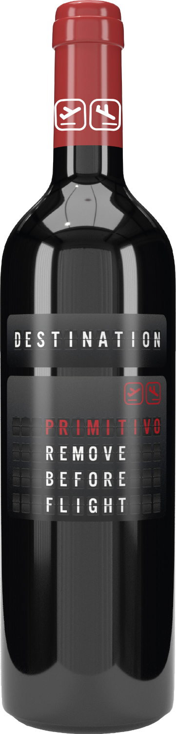 Eine Flasche Rotwein DESTINATION Primitivo IGT