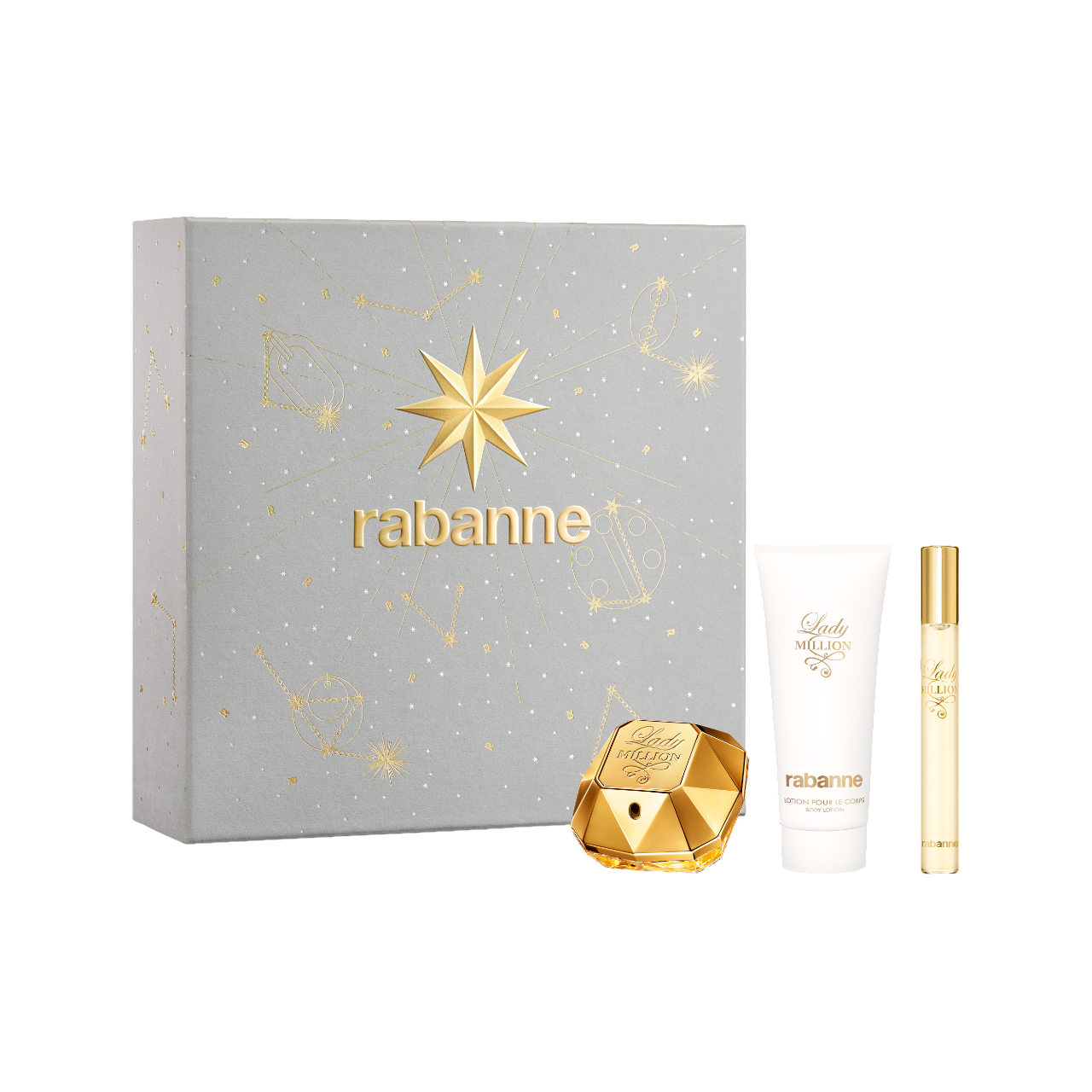 Rabanne Set – Lady Million EDP 50ml + Body Lotion 100ml + EDP 10ml