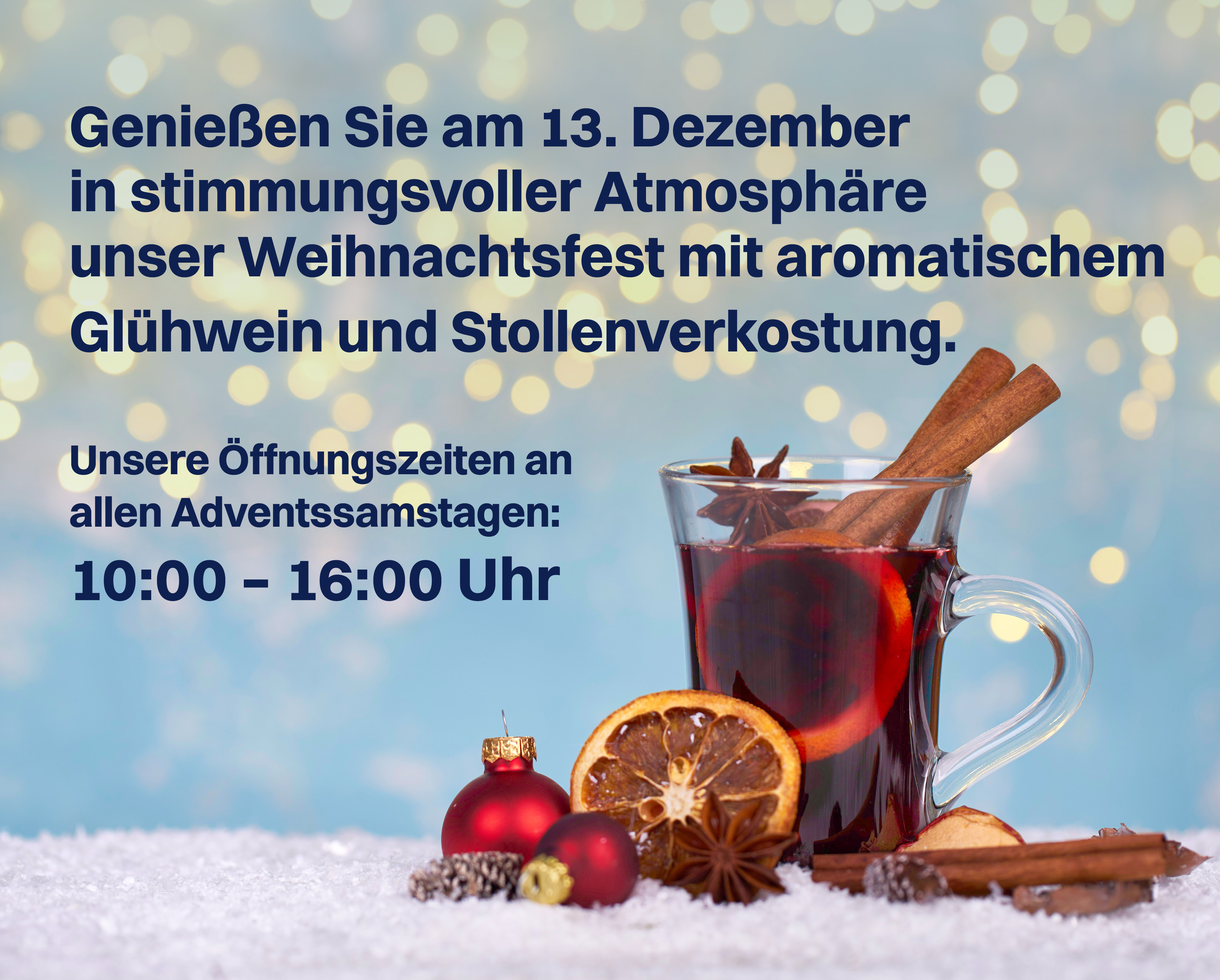 Glühwein in der Filiale Hannover