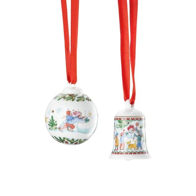 Hutschenreuther Sammel-Edition Set mit Porzellan-Minikugel & Miniglocke 2025