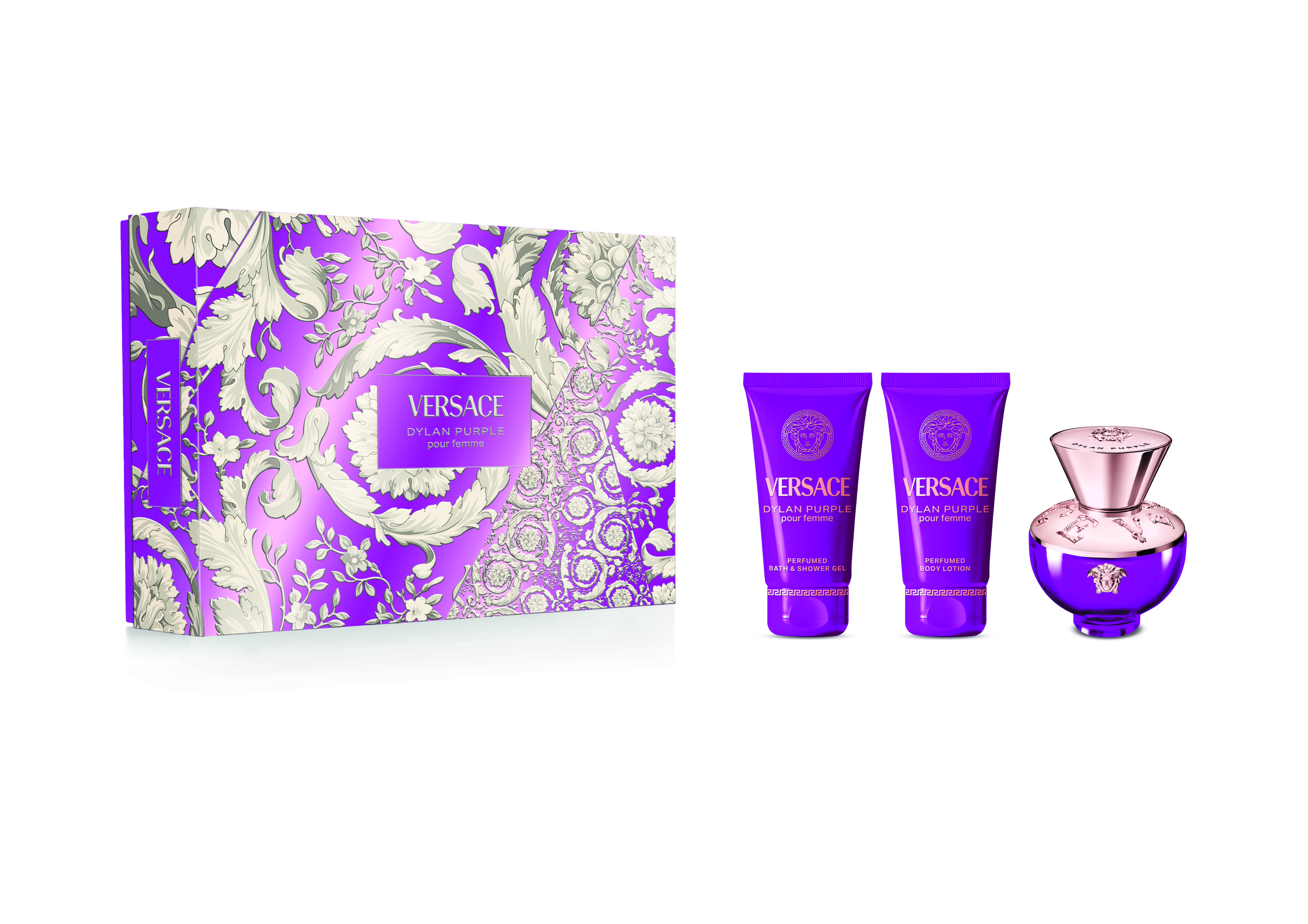 Versace Set – Dylan Purple Eau de Parfum + Body Lotion + Shower Gel