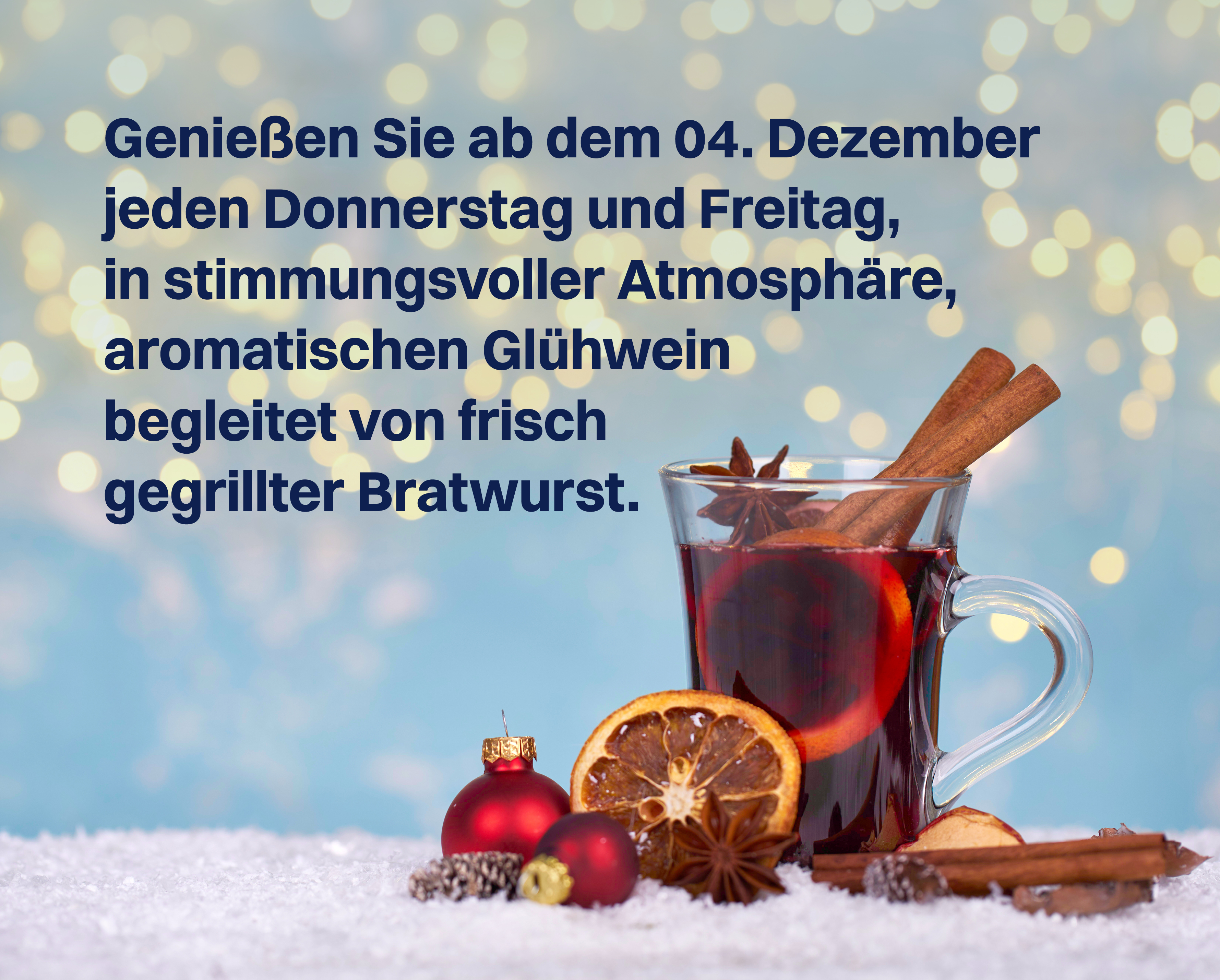 Glühwein in der Filiale Hamburg