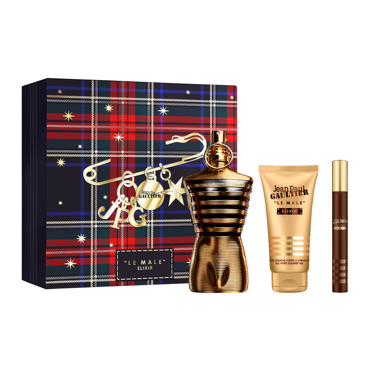 Bild: Jean Paul Gaultier Set – Le Male Elixir Parfum 125ml + Shower Gel 75ml + Parfum 10ml