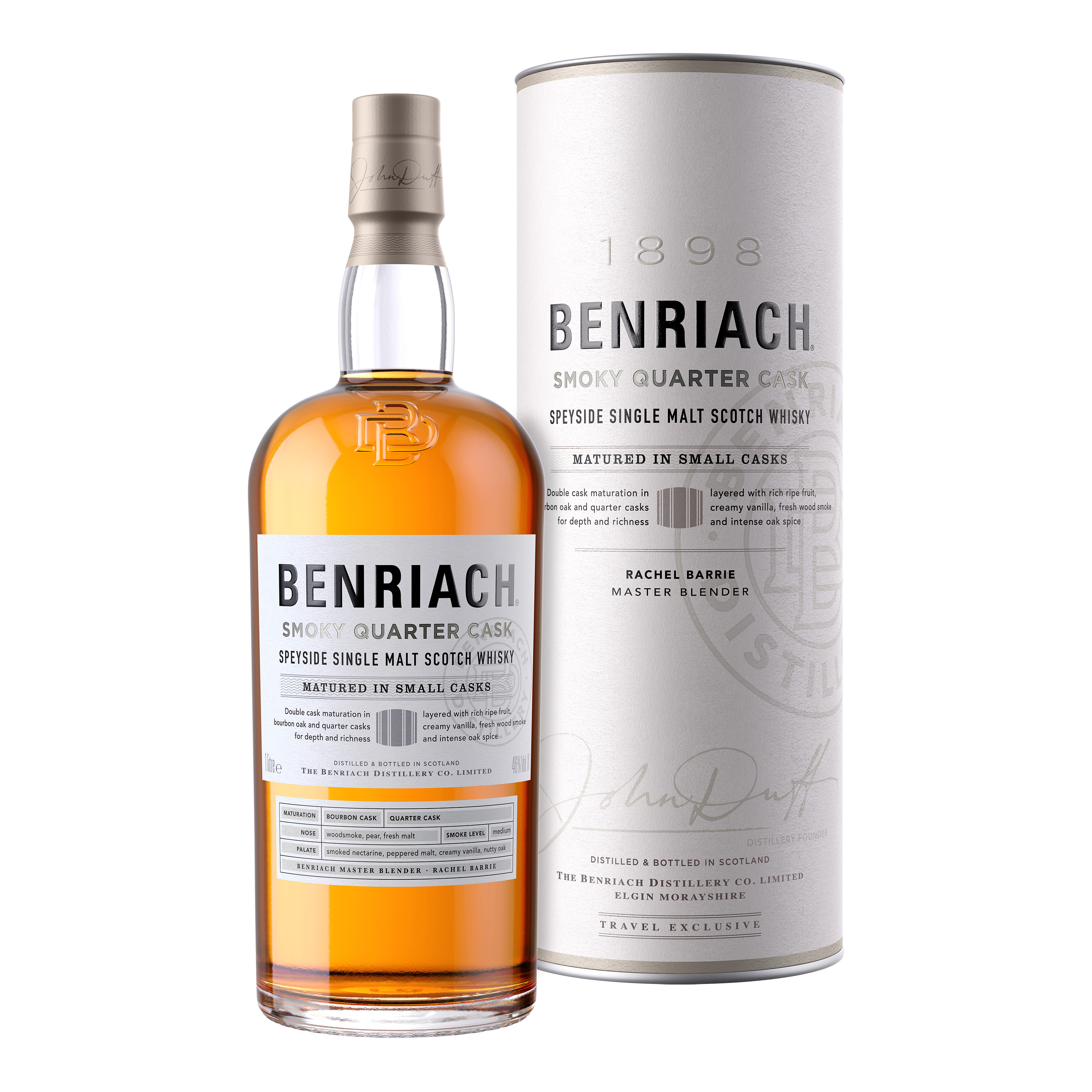 Bild: Benriach BenRiach Quarter Cask Peated Scotch Whisky 46 % Vol., 1 Liter Flasche