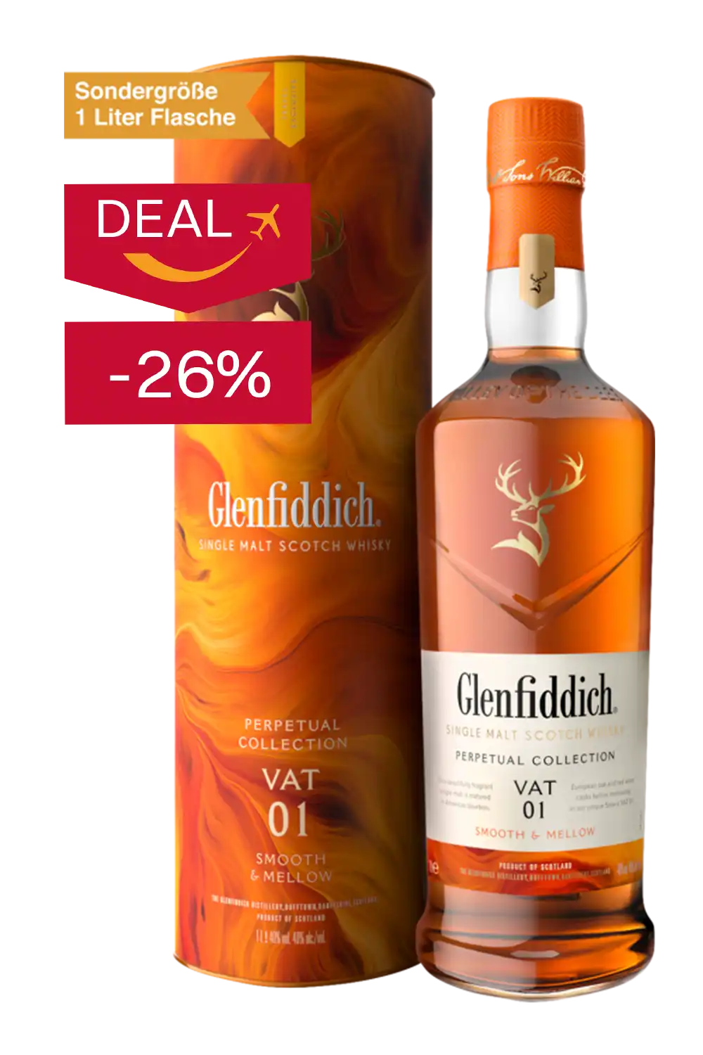 Glenfiddich Perpetual Collection Vat 1 Single Malt Scotch Whisky 1 Liter Flasche
