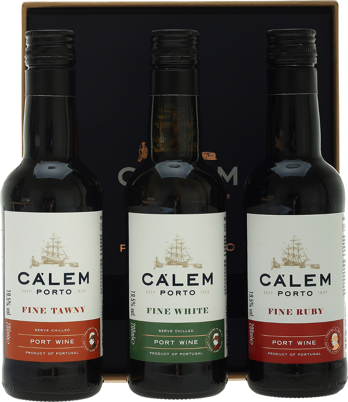 Calem Port „For Two“, 19,5 % Vol., 3 × 0,2 l