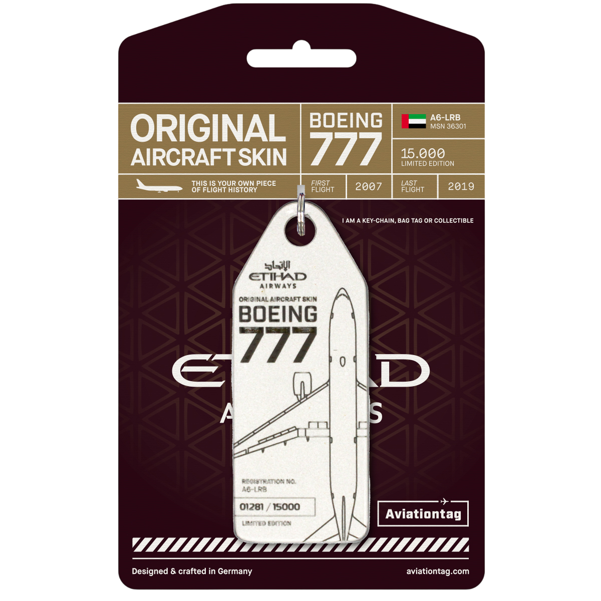 Bild: Aviationtag Etihad Boeing 777 - A6-LRB Pearl