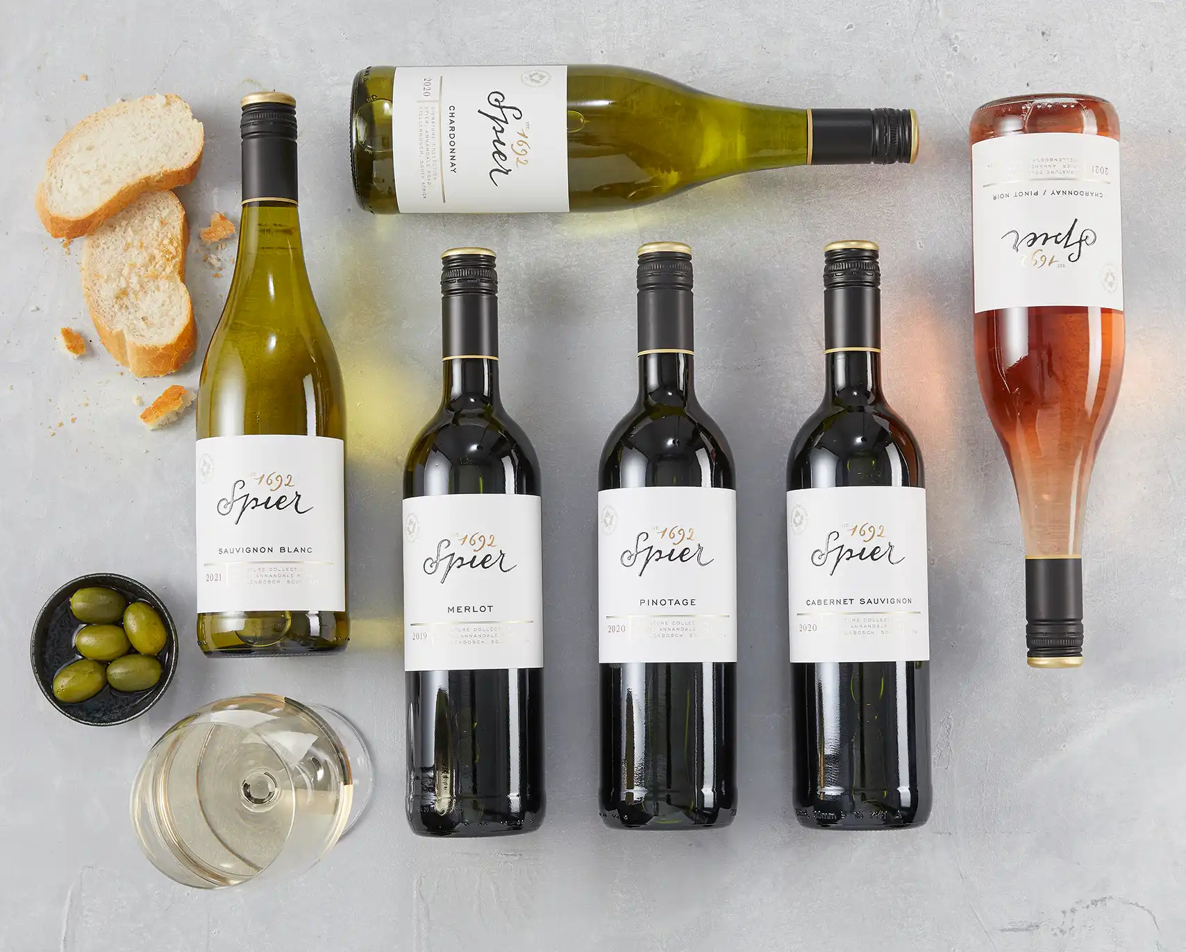 Eine Auswahl an Weinen von Spier aus Südafrika