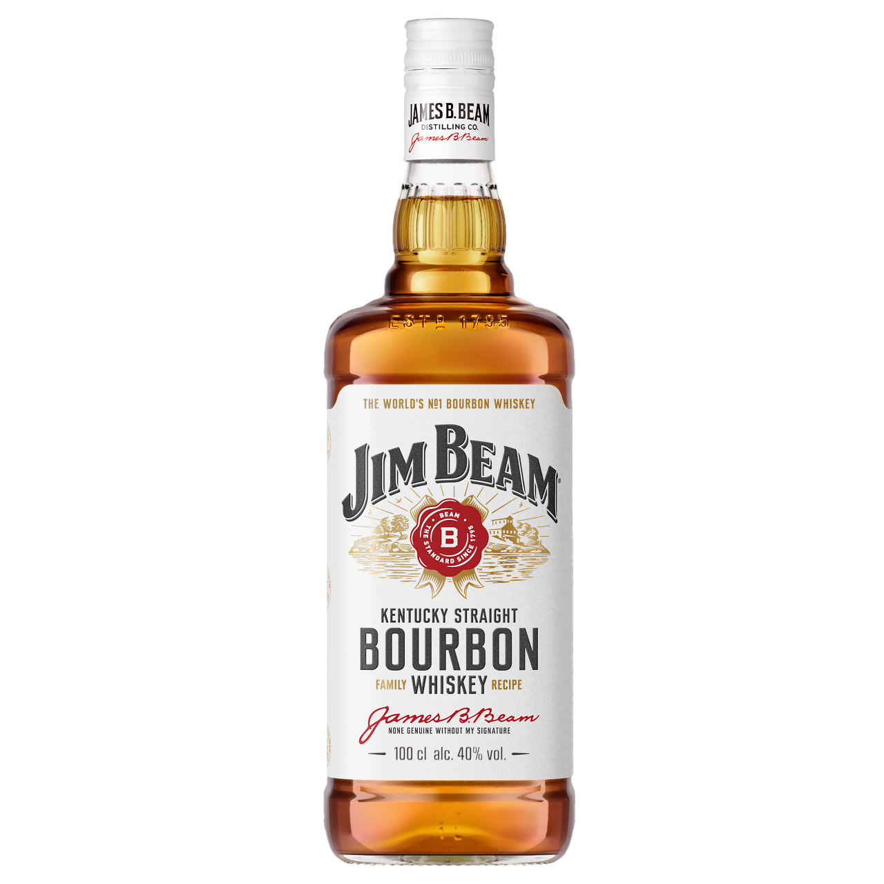 Bild: Jim Beam White Bourbon Whiskey 40 % Vol., 1 Liter Flasche