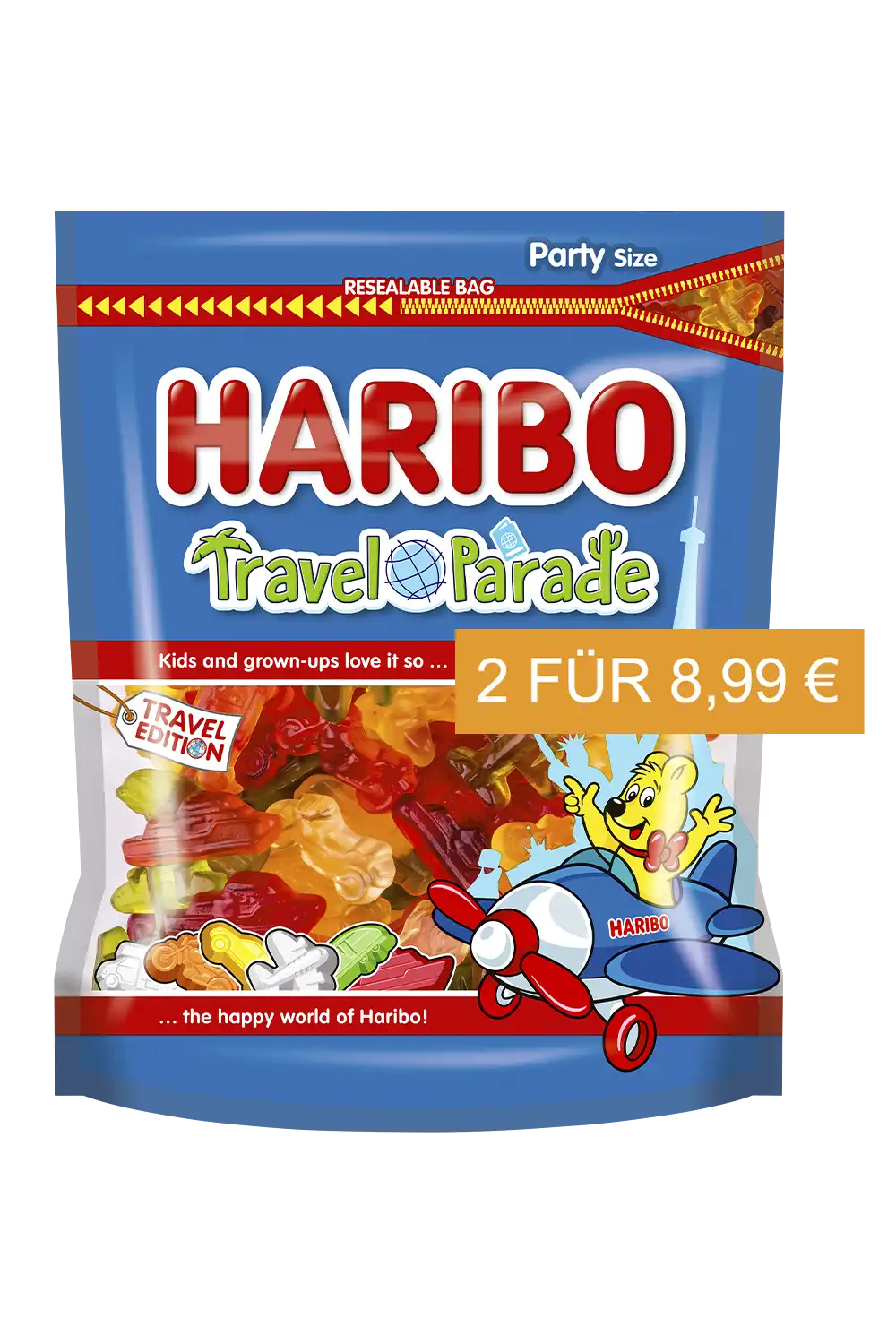Bild: Haribo Travel Parade 700g Beutel Travel Exclusive