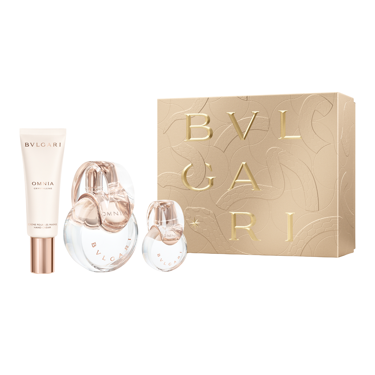 Bvlgari Set – Omnia Crystalline EDT 100ml + 15ml + Handcreme 40ml