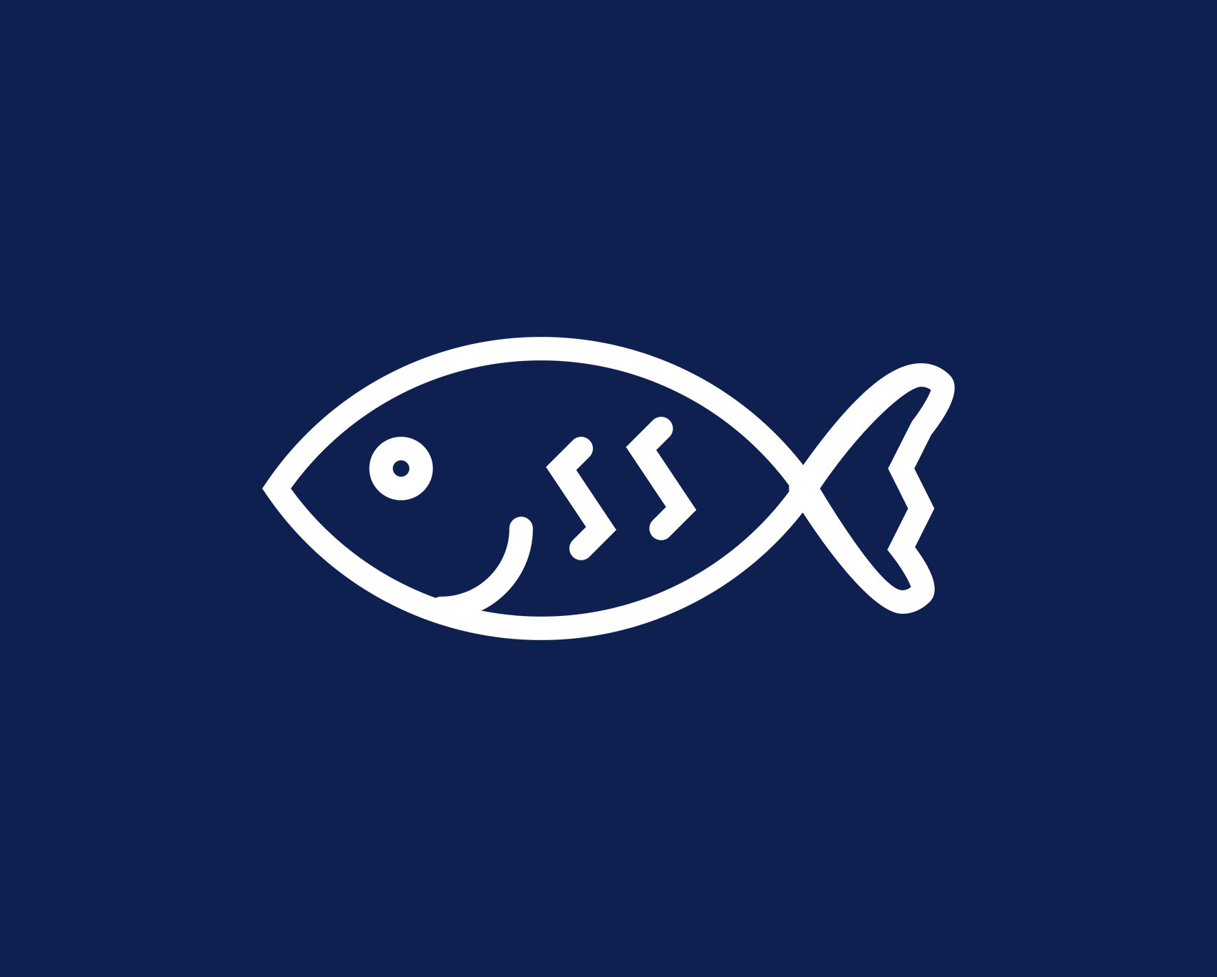 Ein gezeichneter Fisch