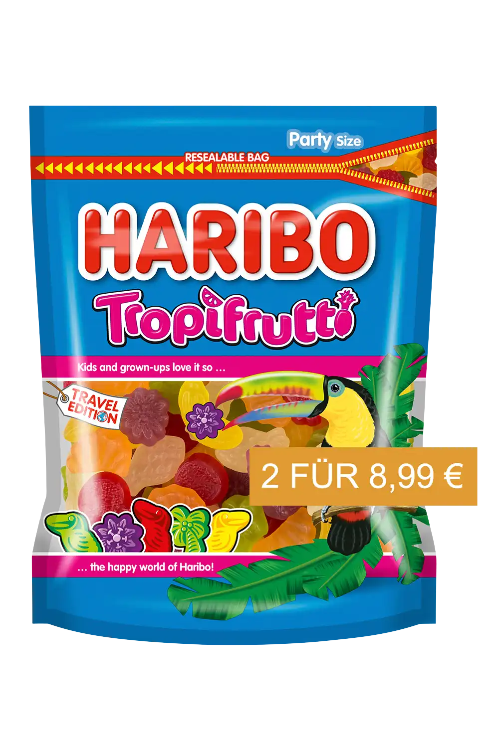 Bild: Haribo "Tropifrutti" 750g Beutel Travel Retail Exclusive