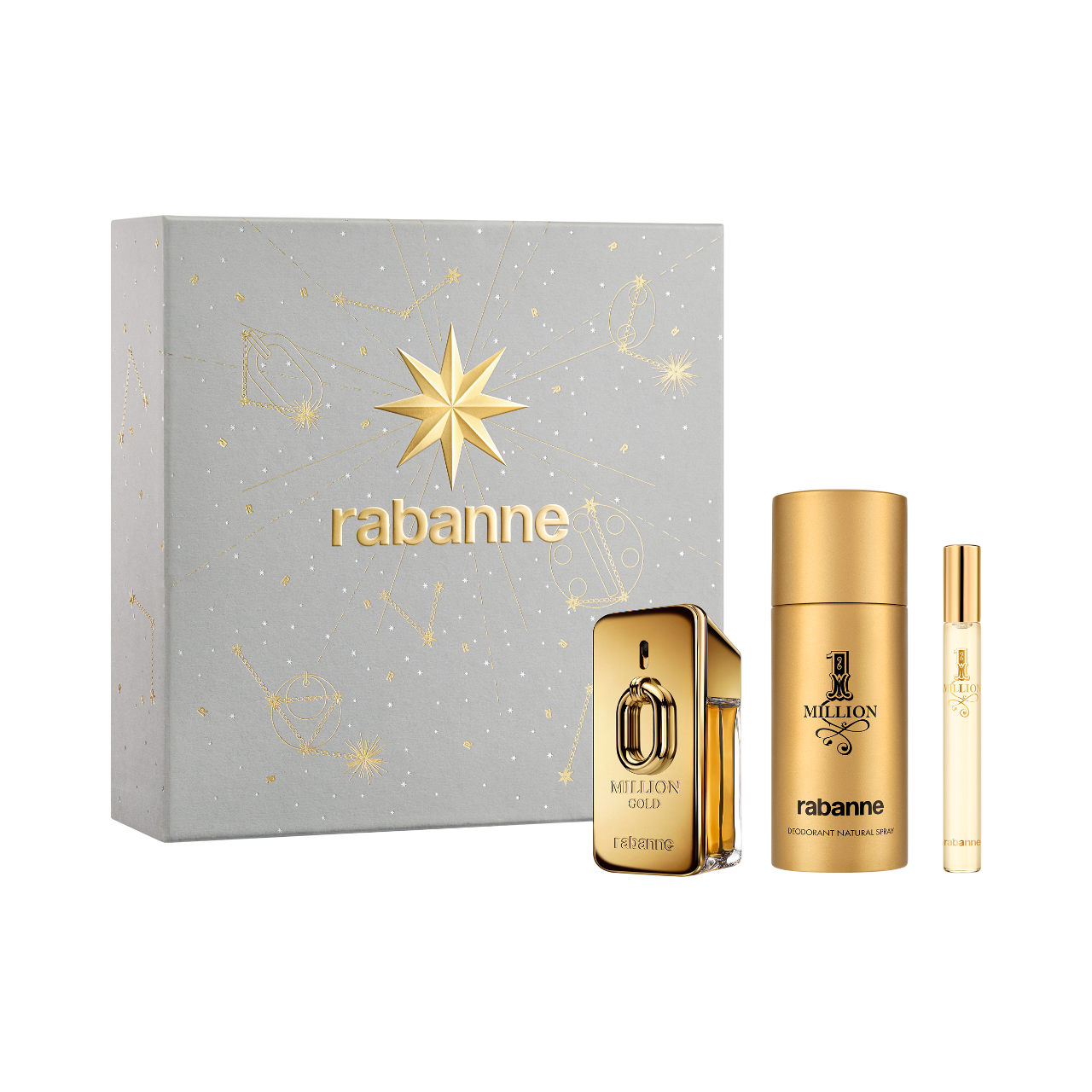 Bild: Rabanne Set – Million Gold EDP Intense 50ml + Deodorant Spray 150ml + EDT 10ml