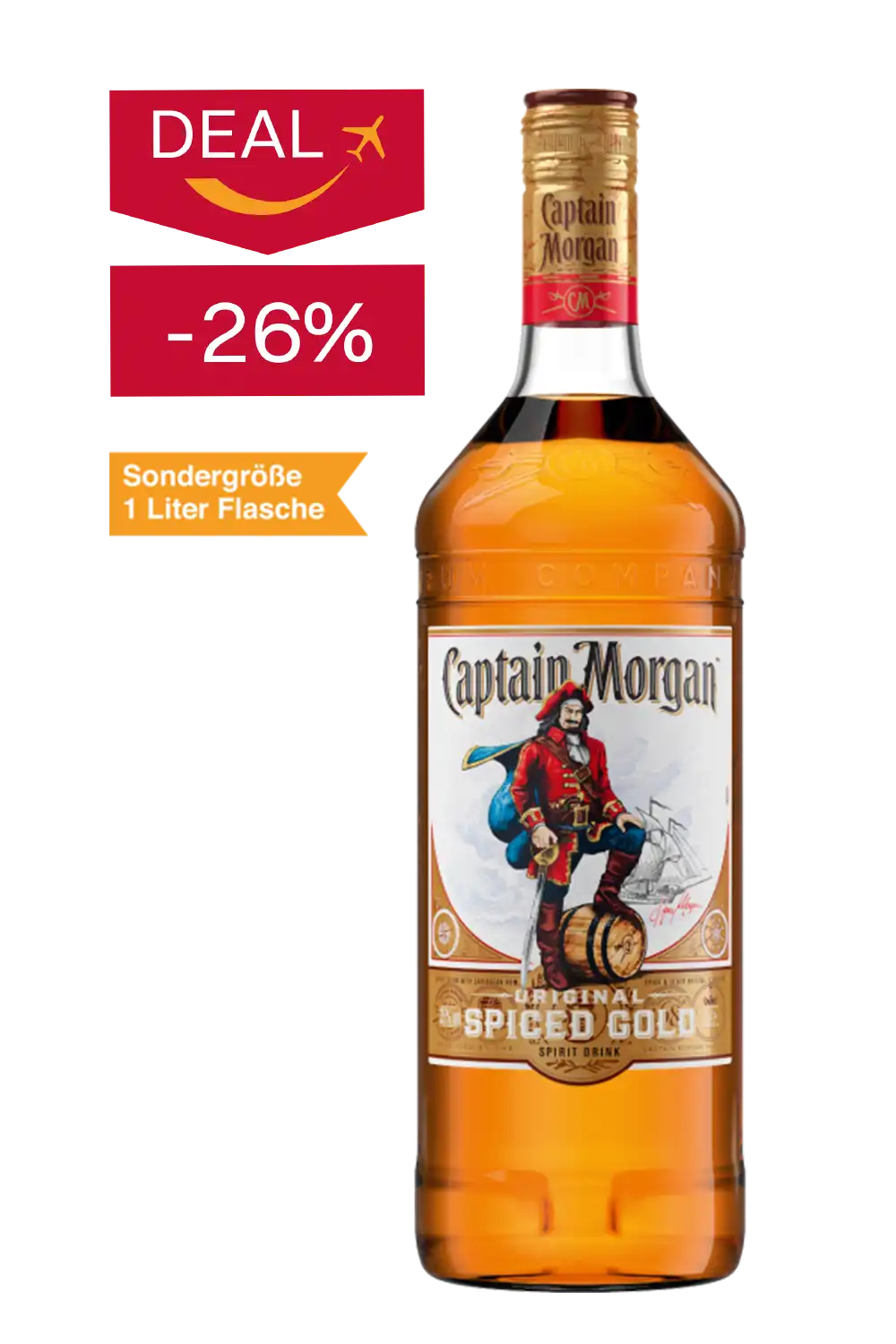 Captain Morgan Original Spiced Gold 1 Liter Flasche