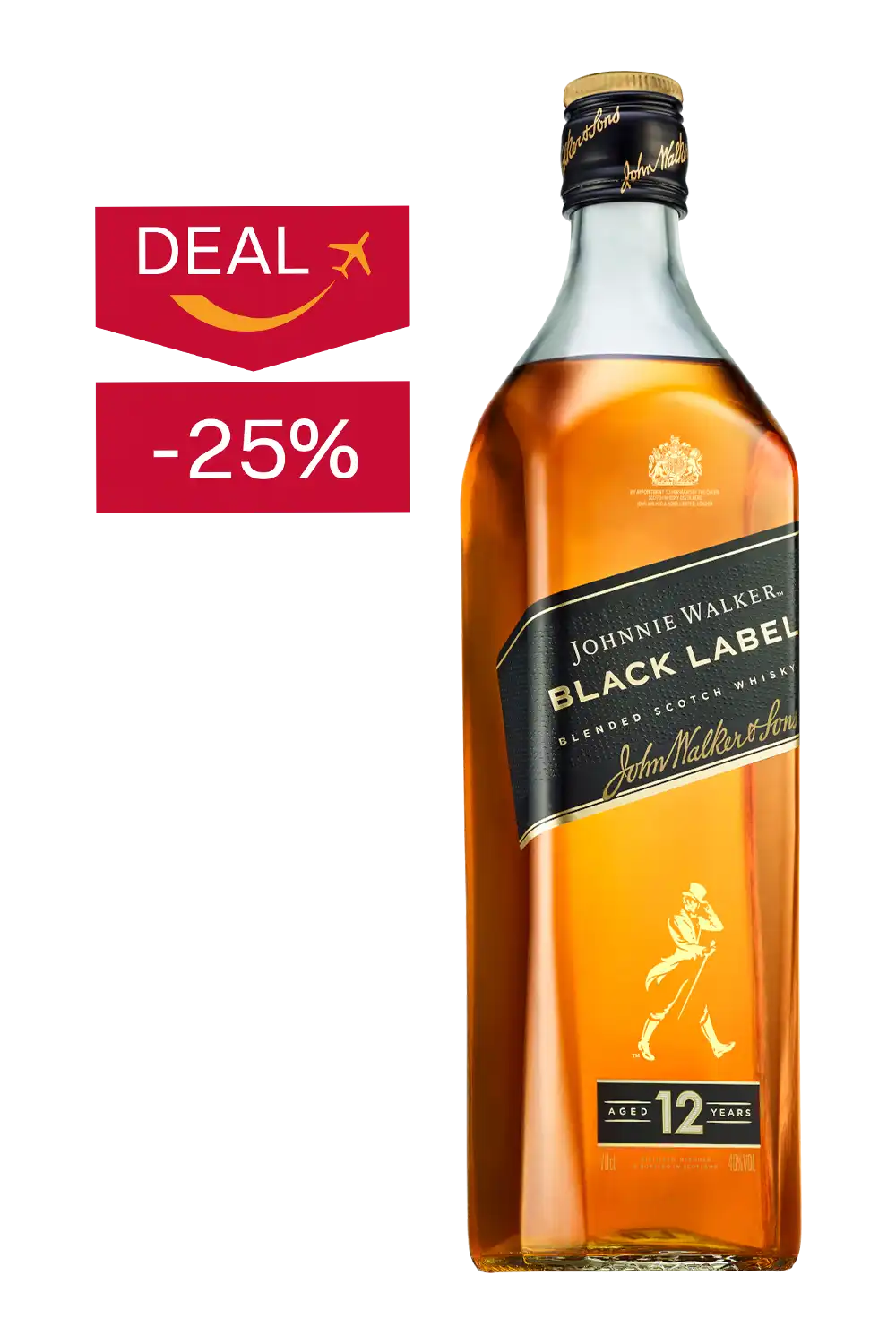 Bild: Johnnie Walker "Black Label" Blended Scotch 12y 1 Liter Flasche