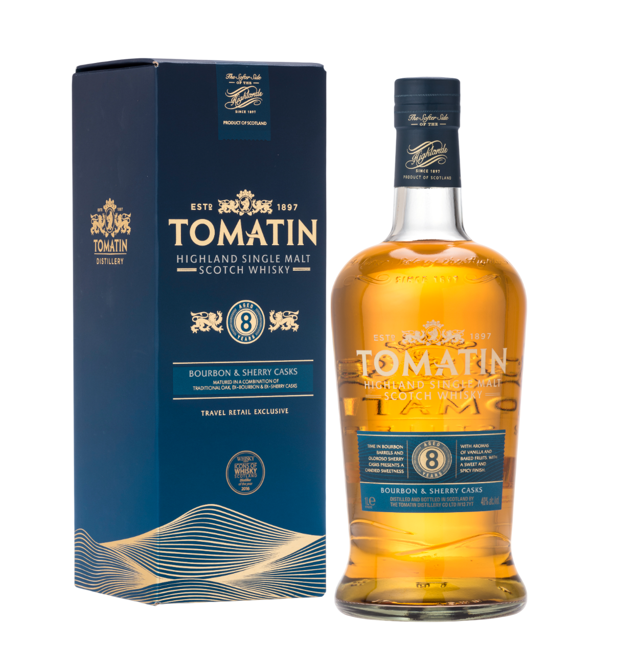 Tomatin Single Malt Scotch Whisky 8 Jahre, 40% Vol., 1L
