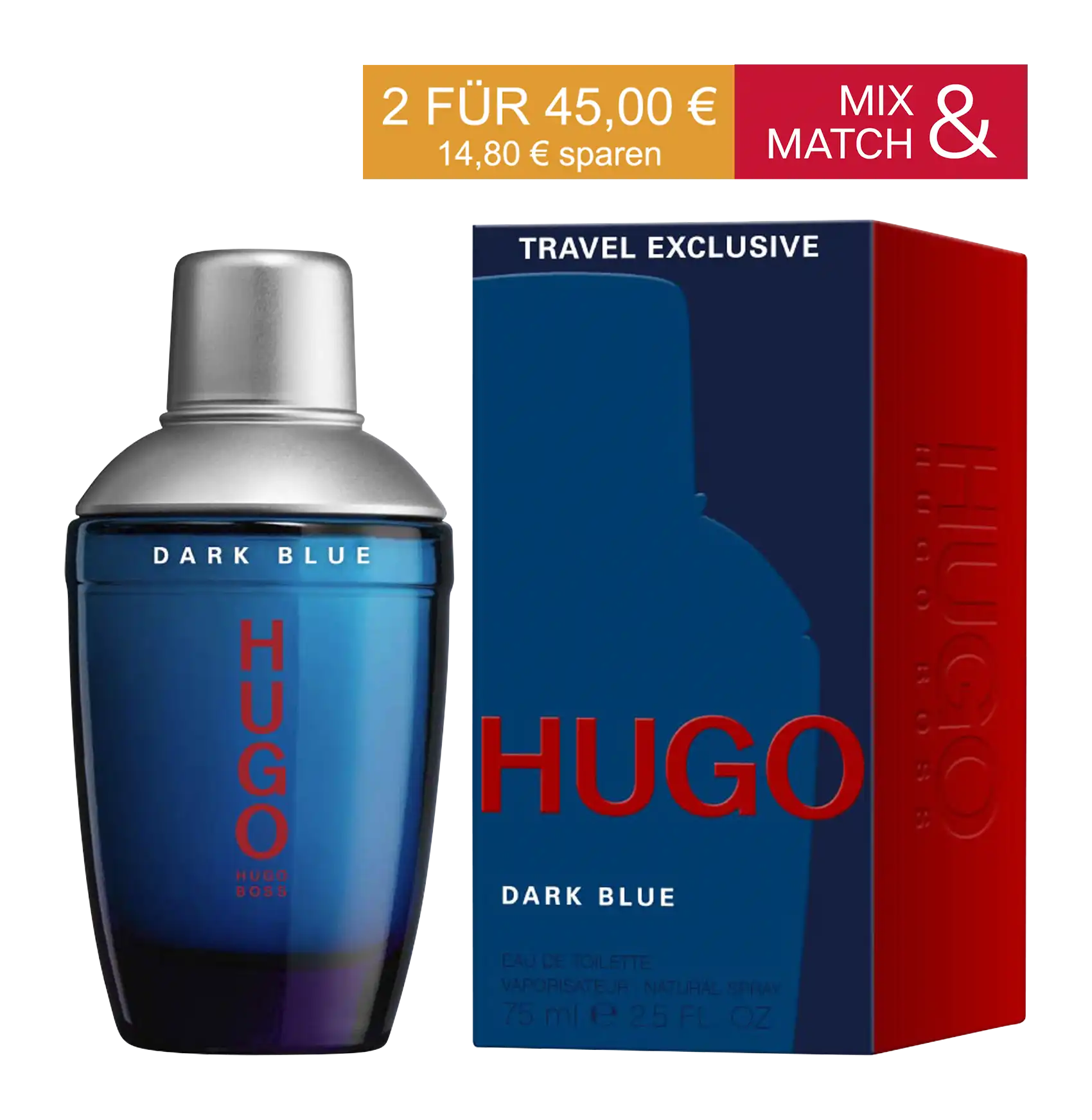 Boss Hugo Dark Blue Eau de Toilette 75 ml Travel Exclusive