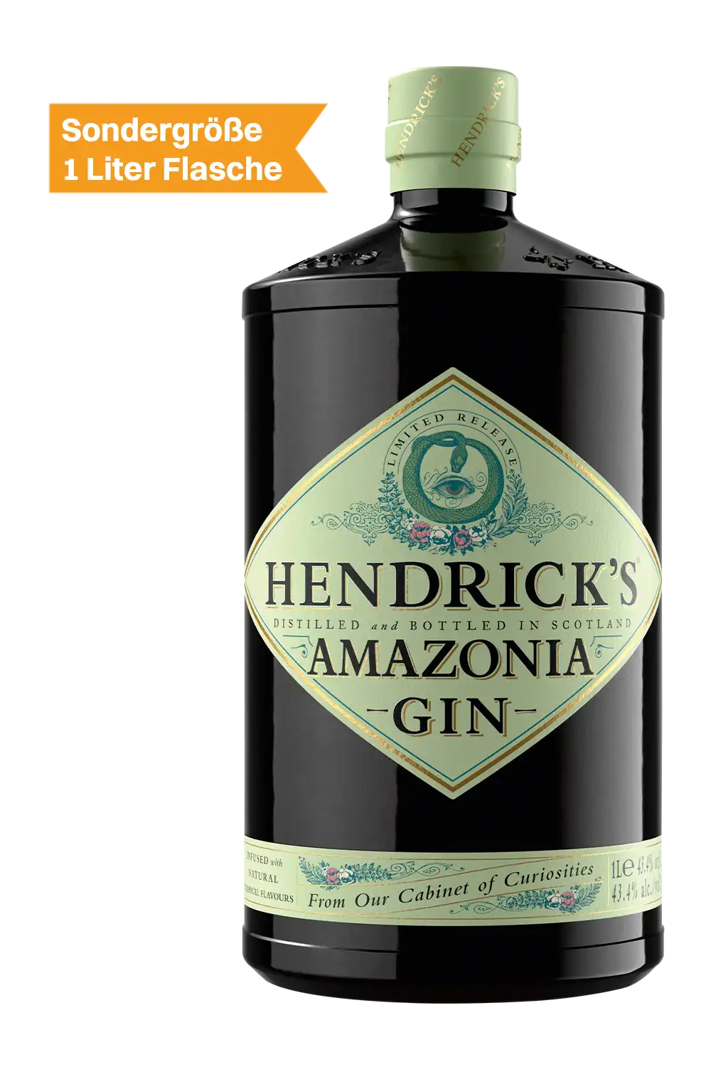 Hendricks Amazonia Gin 1 Liter Flasche 43.4% vol. Travel Retail Exclusive