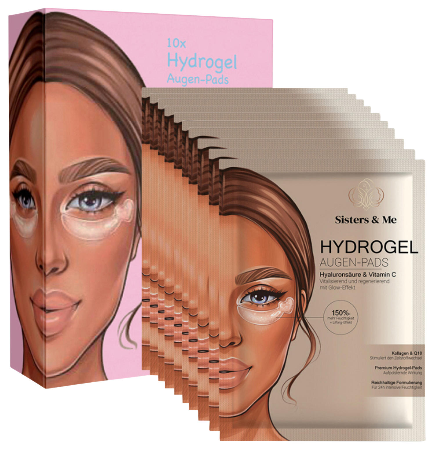 Bild: Sisters & Me 10X HYDROGEL AUGEN-PADS MIT HYALURONSÄURE UND VITAMIN C