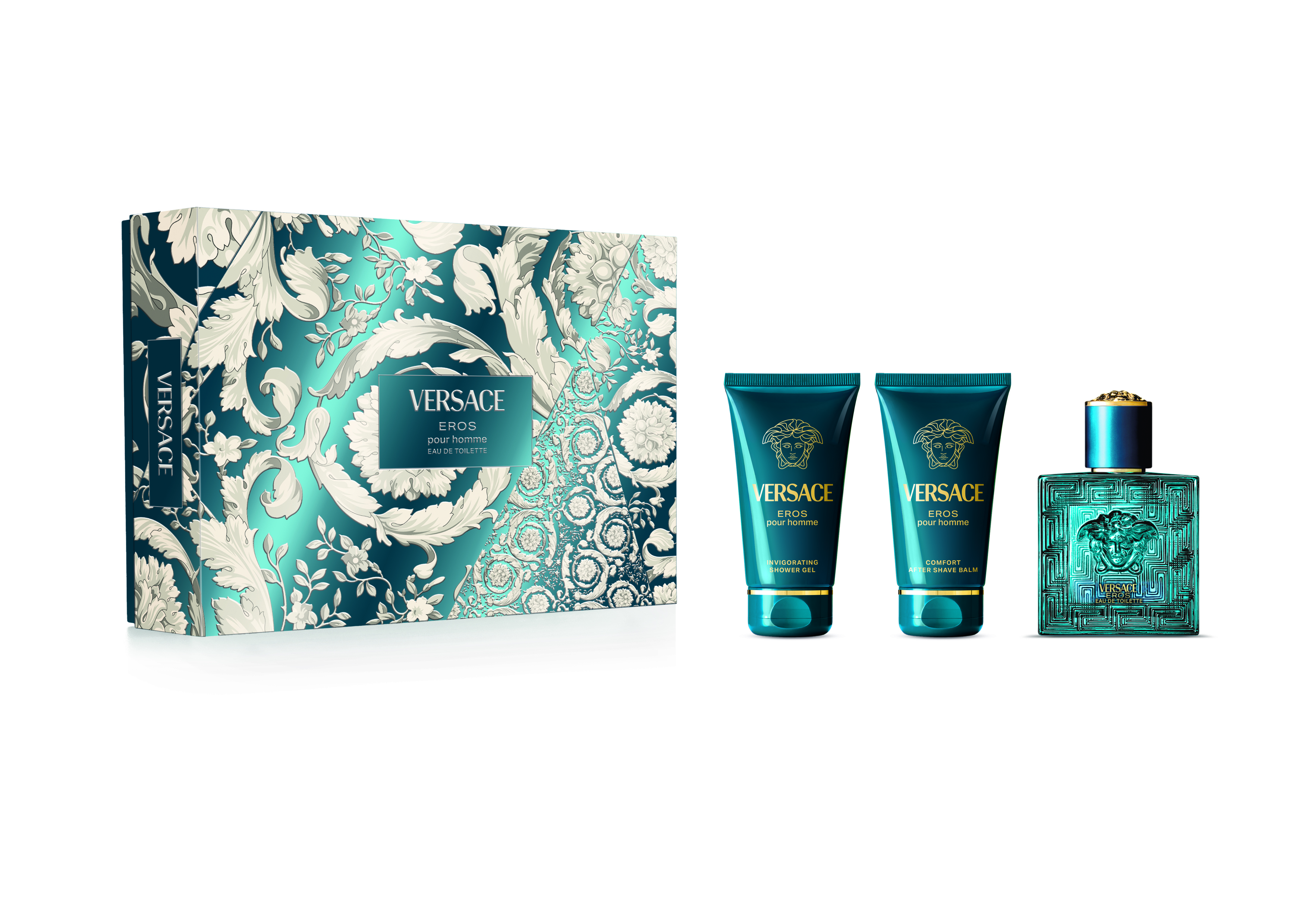 Versace Set – Eros Eau de Toilette + Shower Gel + After Shave Balm