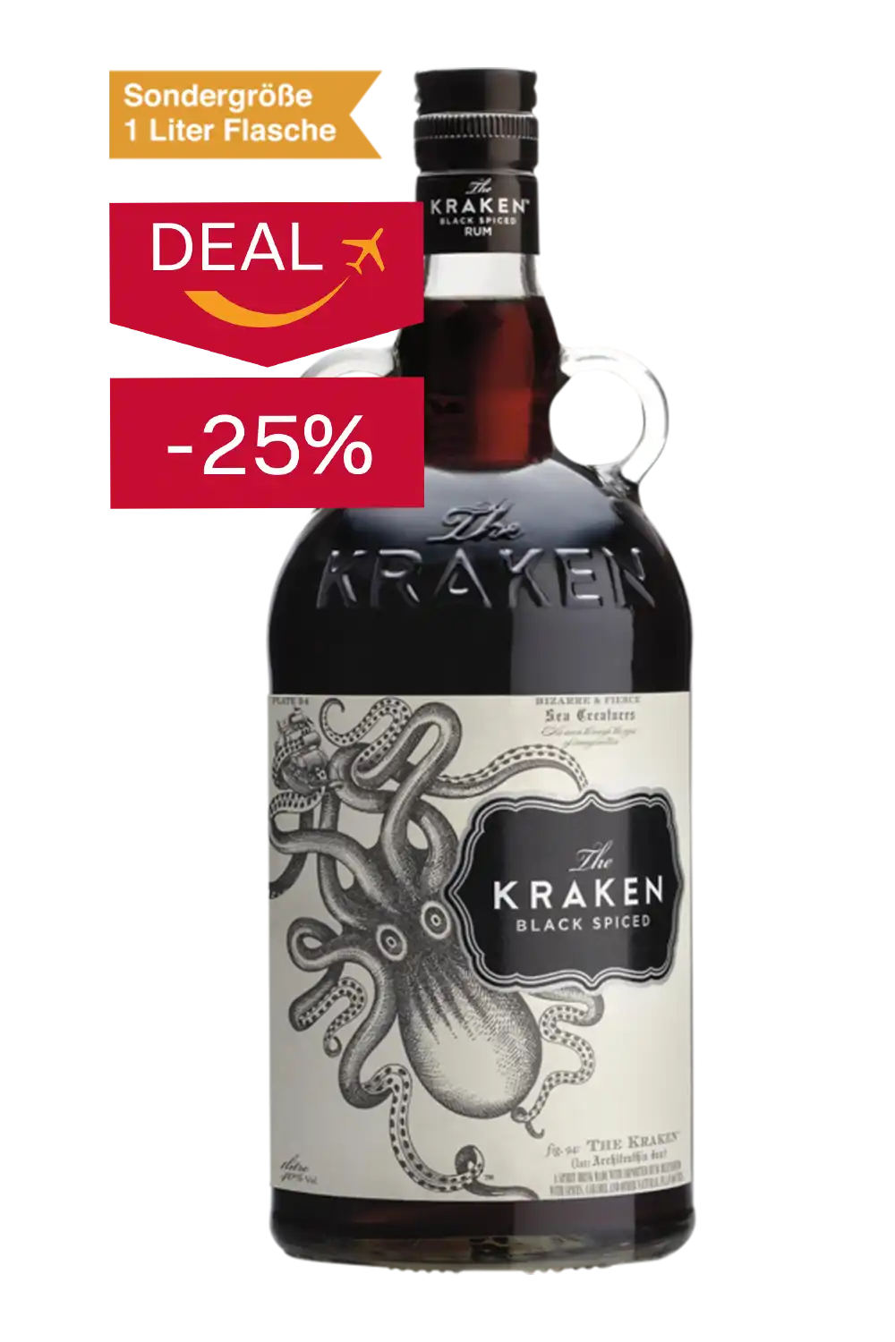Bild: The Kraken Black Spiced Rum 1 Liter Flasche Travel Exclusive