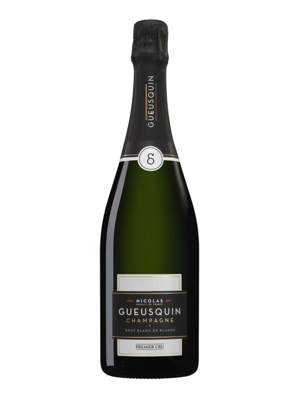 Bild: Nicolas Gueusquin, Blanc de Blancs, Premier Cru, Champagne, AOC, brut, weiß 0.75L