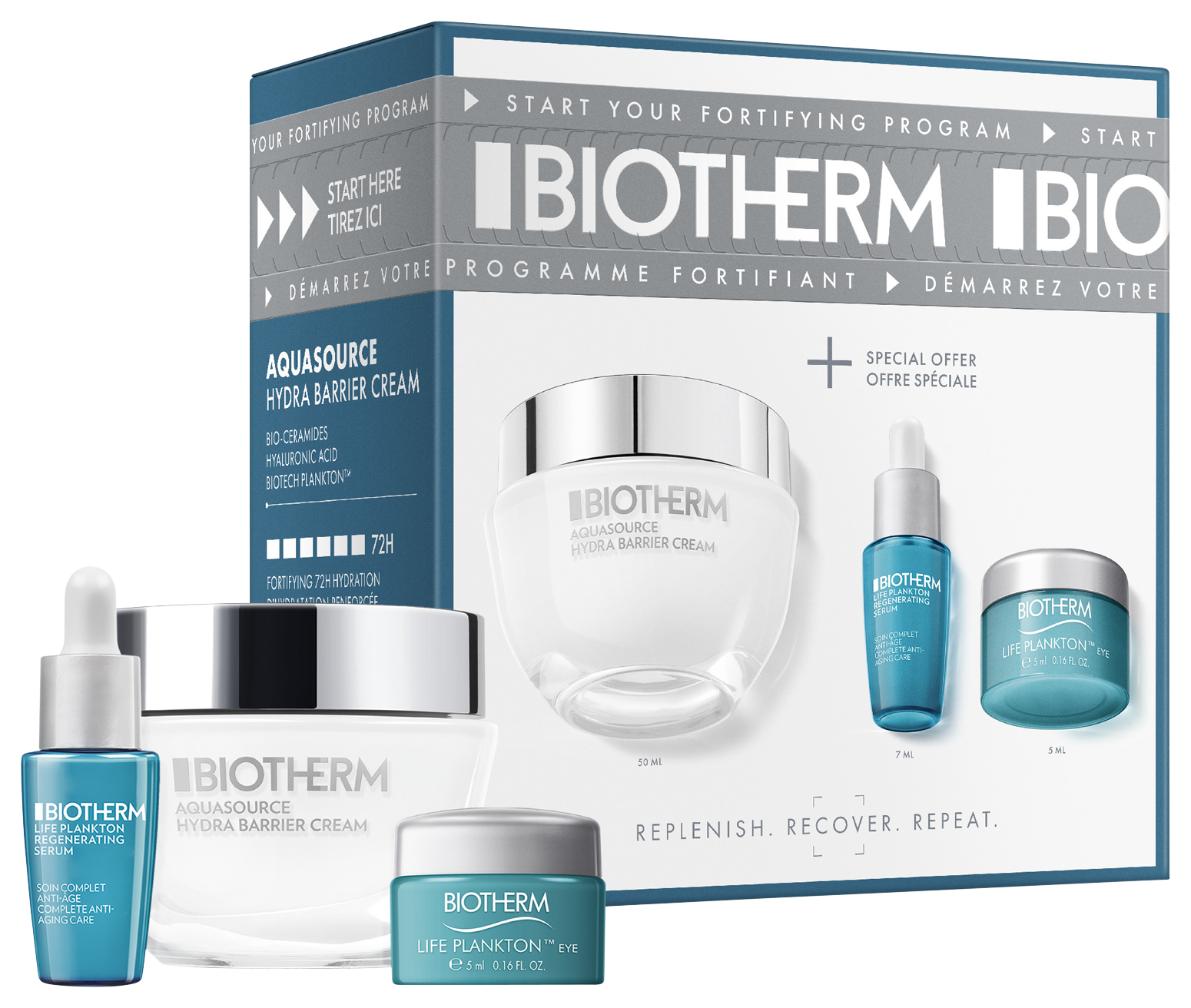 Bild: Biotherm Hydra Barrier Set Eye Cream, Hydra Cream & Serum