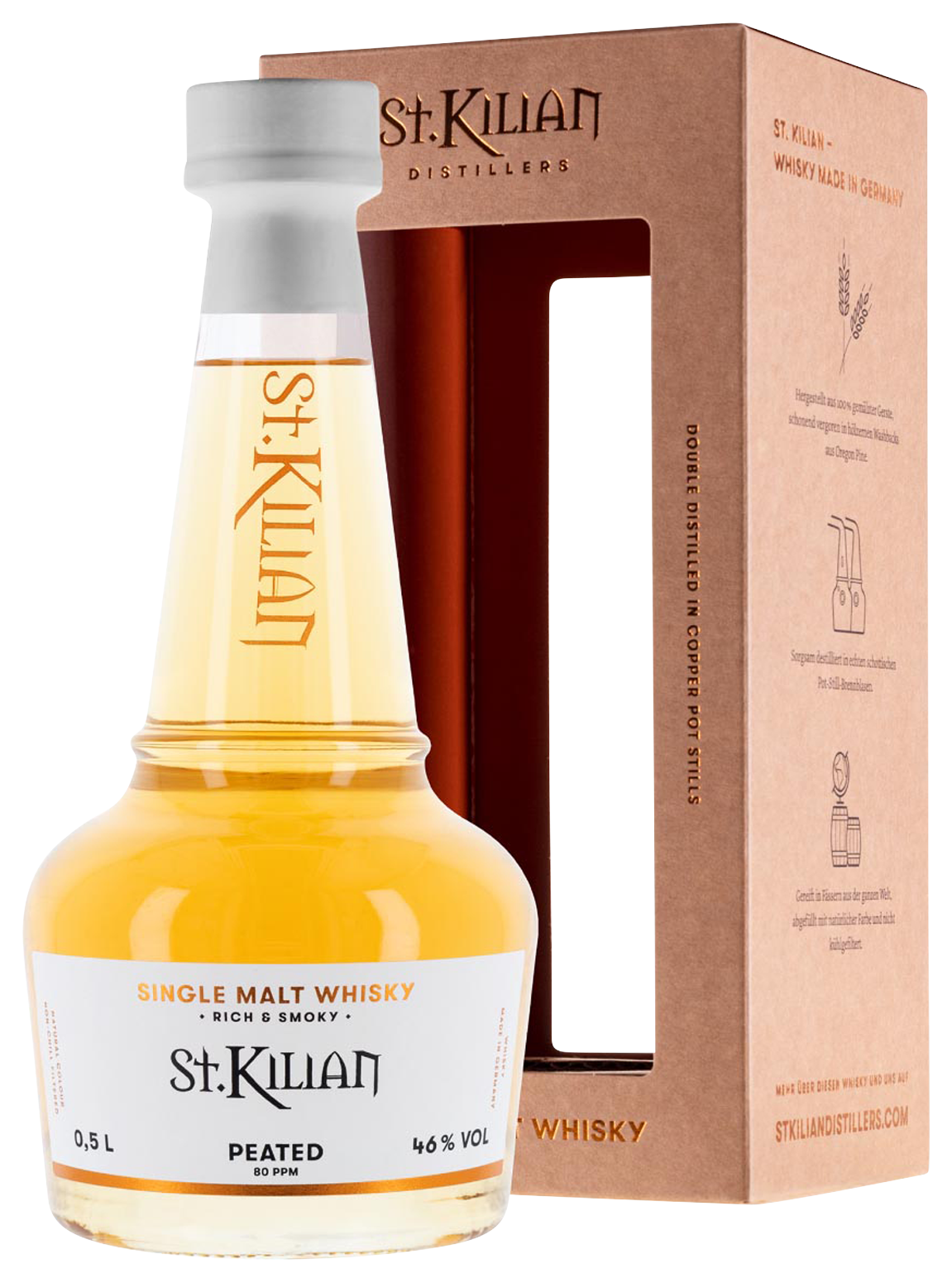 St. Kilian Peated 46% 0.5l Bavarian Single Malt Whisky