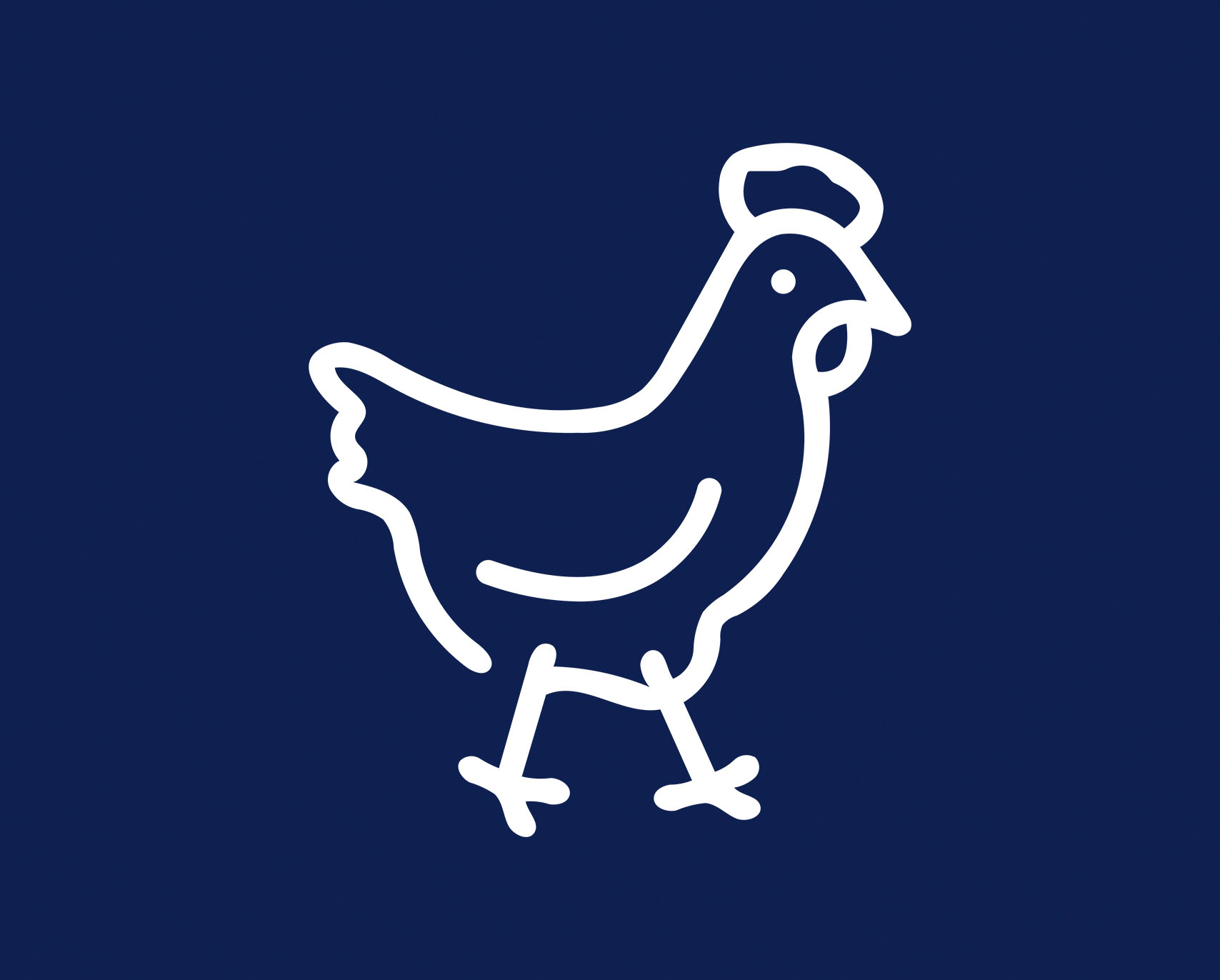 Ein gezeichnetes Huhn