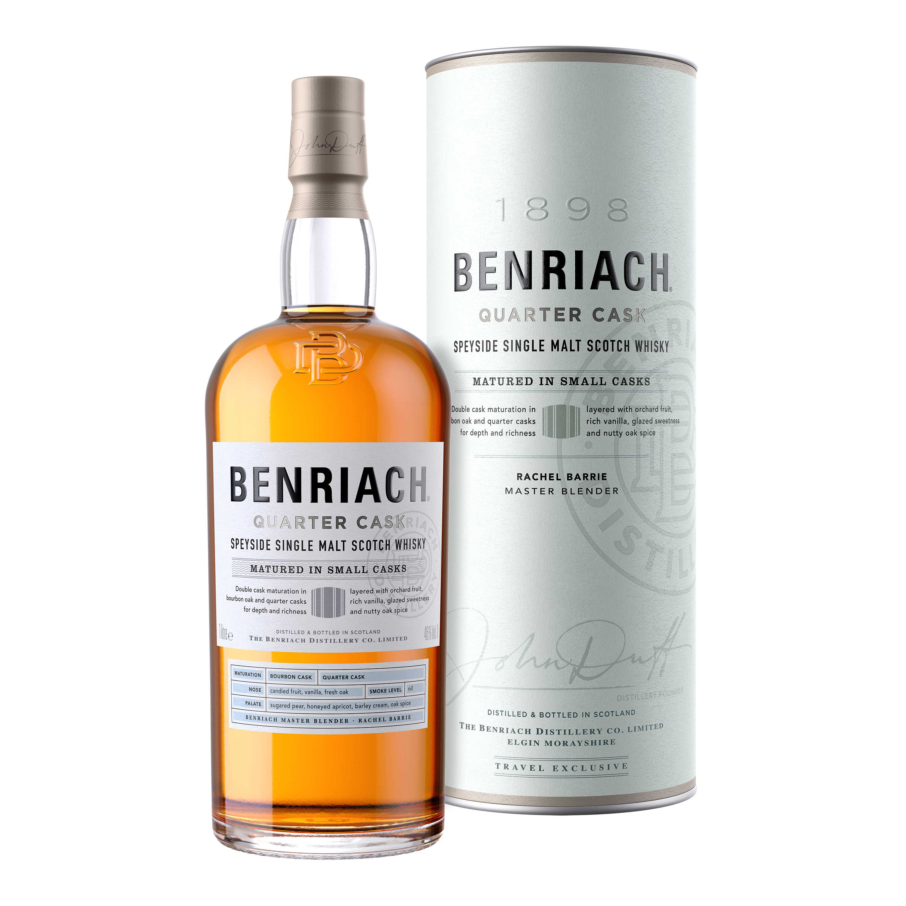 Bild: Benriach Quarter Cask Classic Single Malt Scotch Whisky 46 % Vol., 1 Liter Flasche