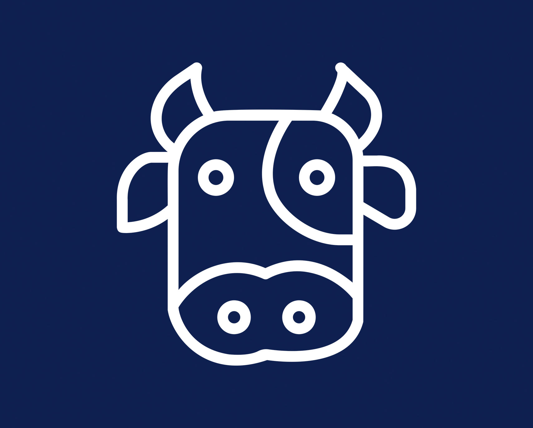 Ein gezeichnetes Rind