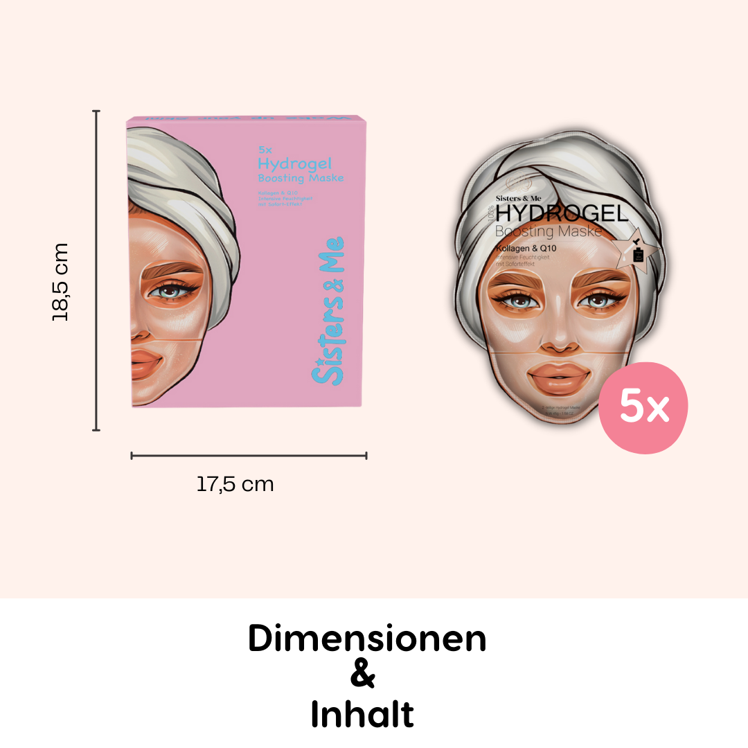 Sisters & Me 5X HYDROGEL BOOSTING MASKE MIT Q10 & KOLLAGEN