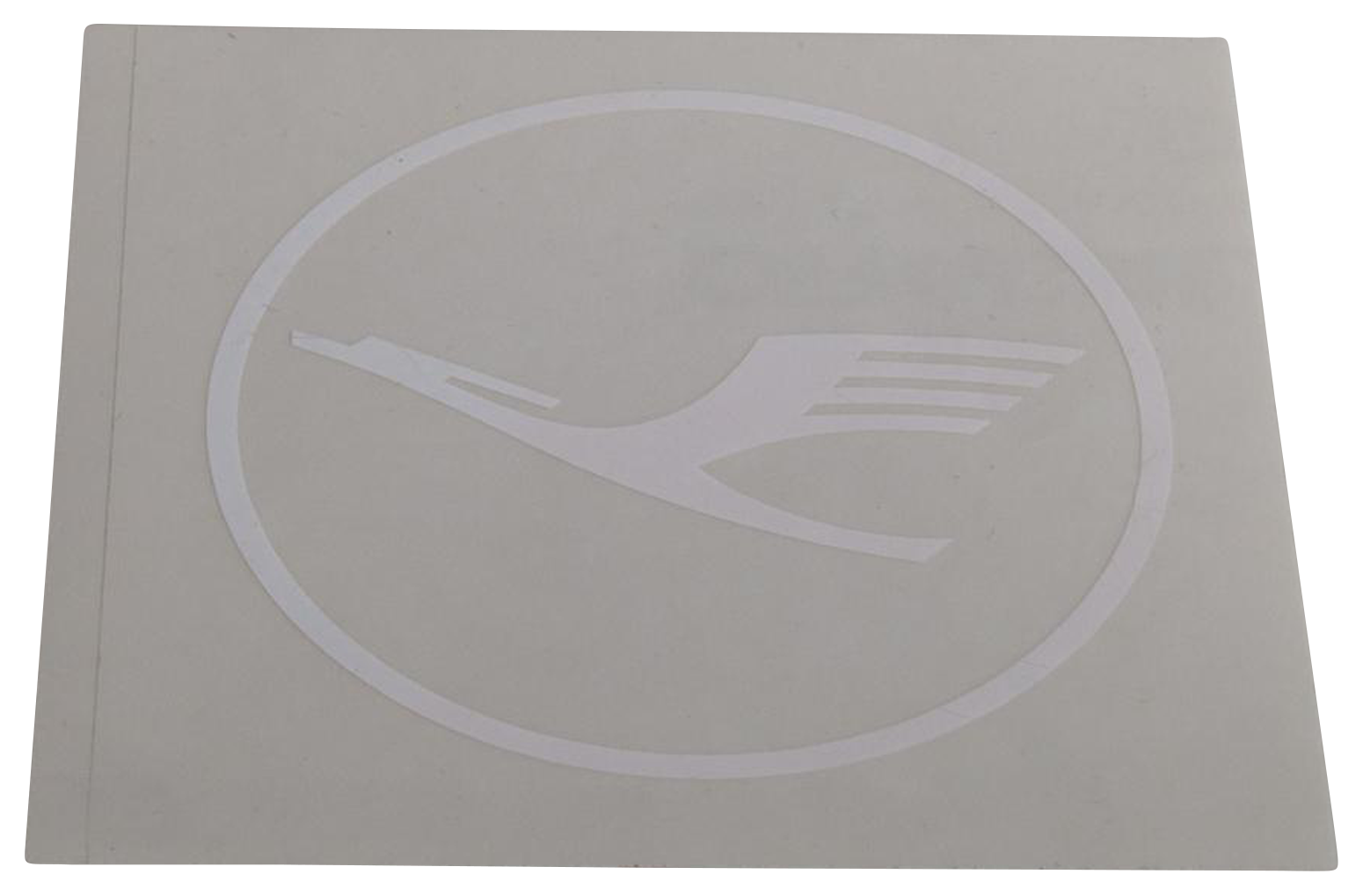Lufthansa Aufkleber rund, transparent, weißes LH-Logo