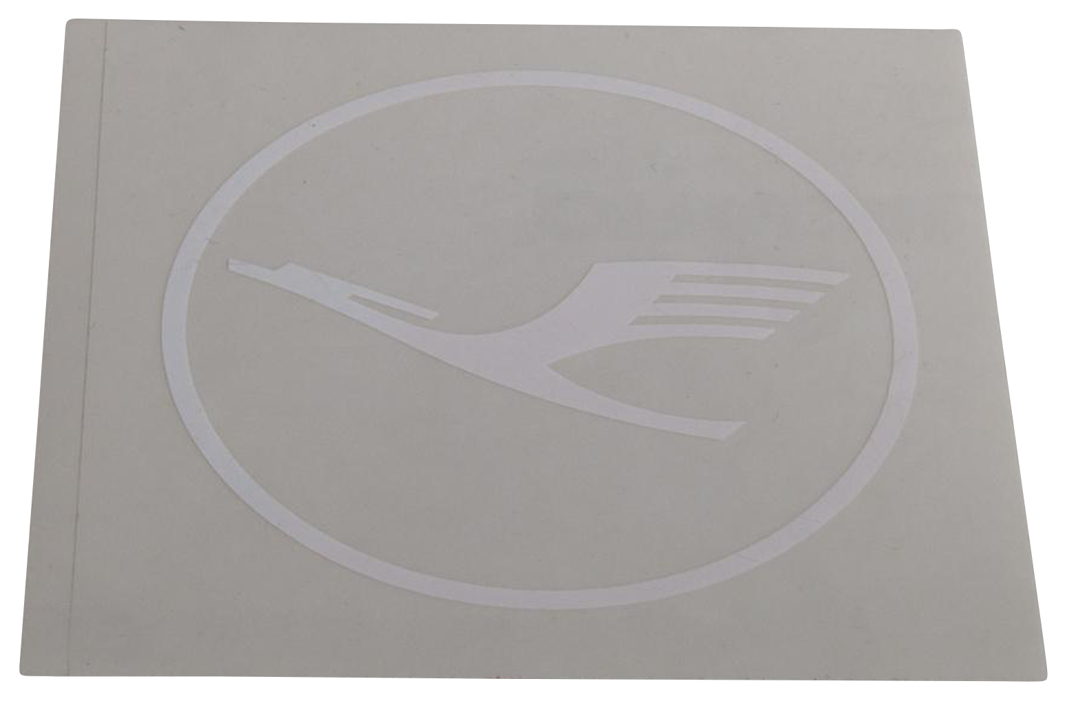 Bild: Lufthansa Aufkleber rund, transparent, weißes LH-Logo
