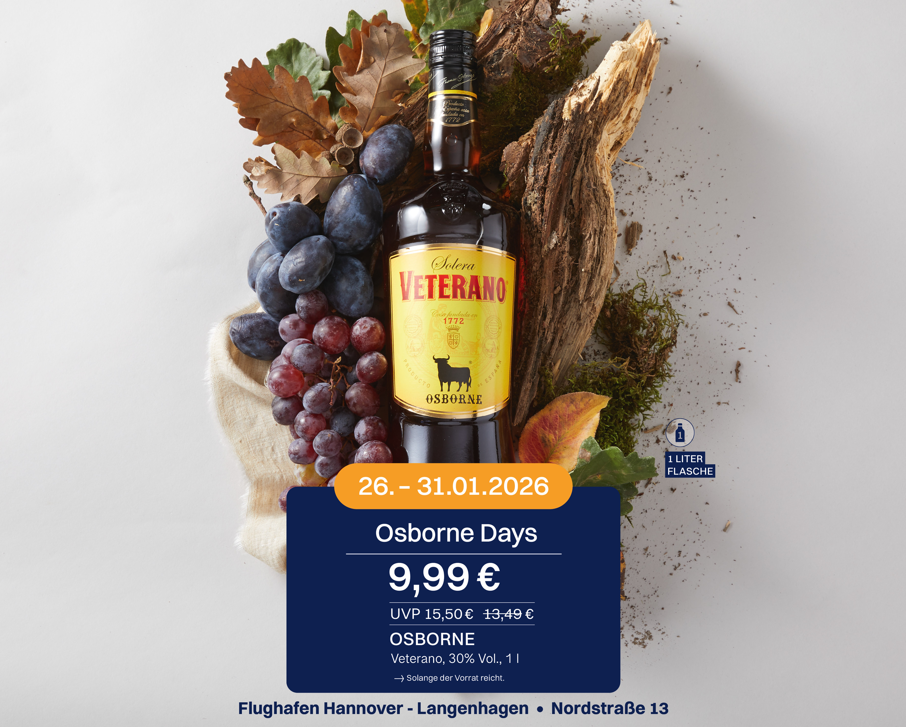 Osborne Days: Veterano 1 l jetzt für nur 9,99 €