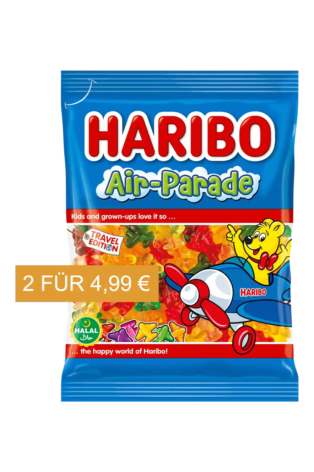 Bild: Haribo Travel Parade (Halal) 450g Beutel Travel Exclusive